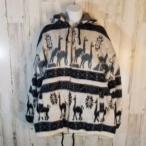 Rumiñahui alpaca zip up sweater size L